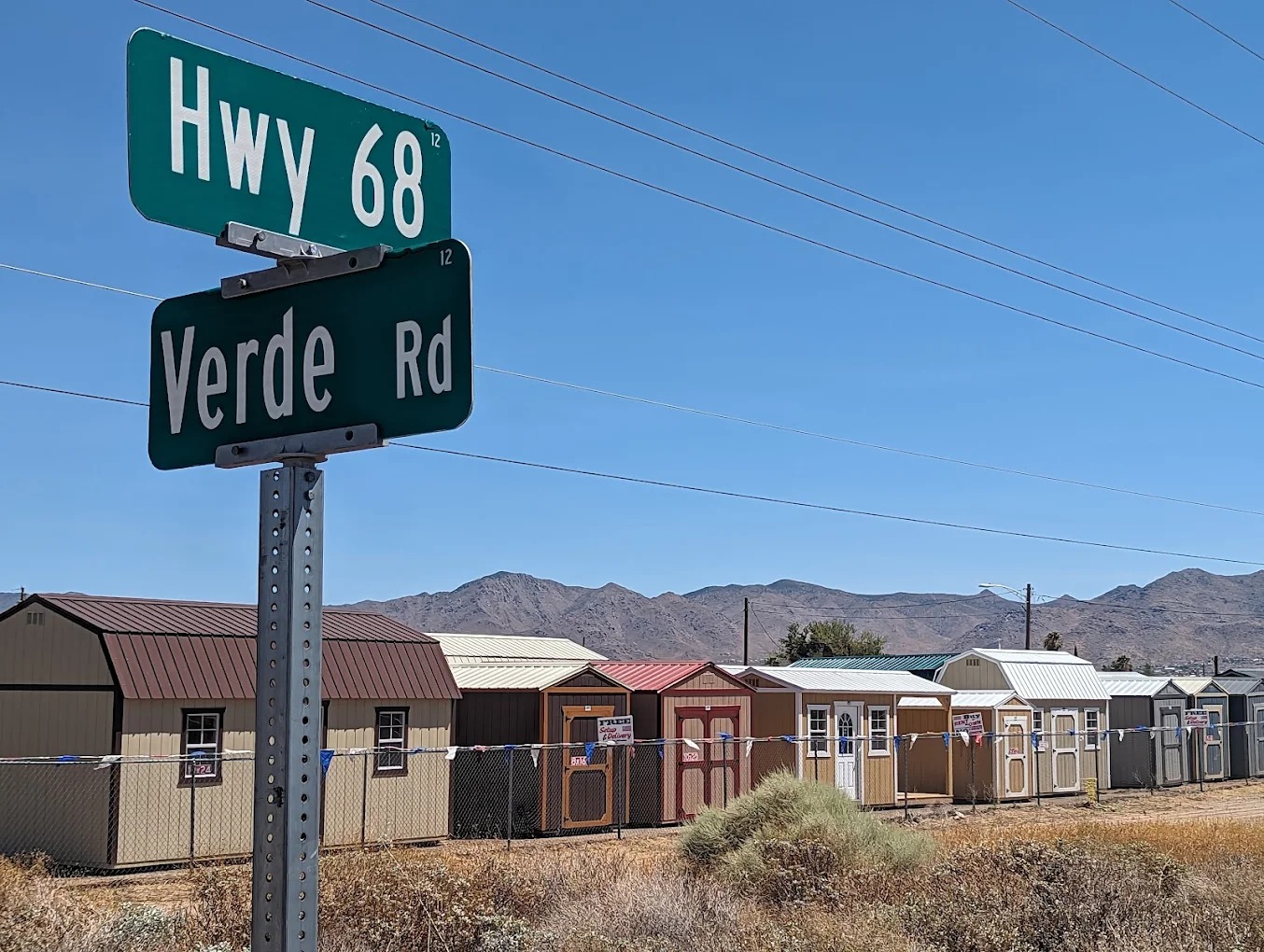 ABCO shed inventory at Highway 68 and Verde Road in Golden Valley